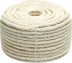 Natural Sisal Rope 8mm 98-Feet for Cat Scratching Post Tree Tower Replacement by Juomid