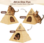 Cat House for Indoor Cats, Scratch-Resistant Cat Cave, Felt Cat Hideaway - Image 2