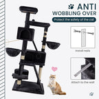 SHA CERLIN 65in Larger Cat Tree Tower Condo - Image 7