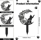 Pet Grave Markers Cat, Metal Memorial Plaques - Image 2