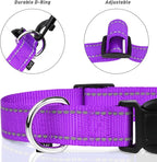 TagME Reflective Nylon Dog Collars, Adjustable Classic Pet Collar - Image 3