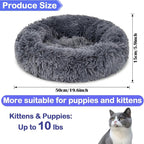 Cat Bed - Calming Cat Bed for Small Kittens Donut Washable Round for Indoor - Image 2