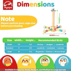 Agape Bird Toy, Parrot 360° Interactive Rotating Perch, Bird Cage Accessories - Image 4