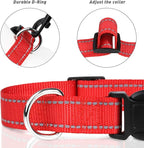 TagME Reflective Nylon Dog Collars, Adjustable Classic Pet Collar - Image 3