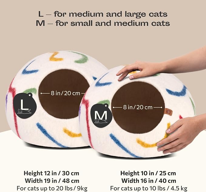 MEOWFIA Cat Cave – Premium Felt Cat Bed - Image 2