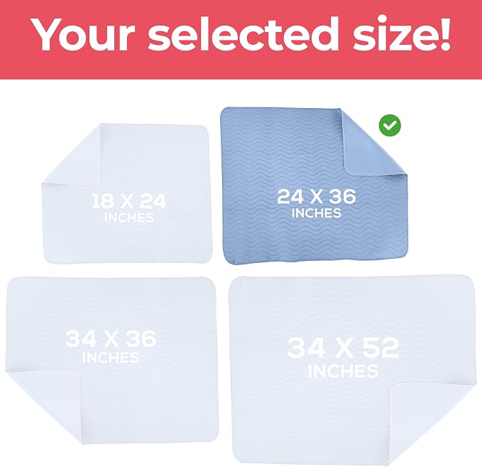 Utopia Bedding Washable Underpads 24" x 36", Waterproof Reusable Heavy - Image 4