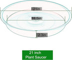 2 Pack of 20 21 inch Plant Saucer Round, Deep Plant Saucers - Image 2