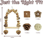 Nut Perch Stand with Interchangeable Materials – Natural, Safe Bird Playset - Image 7