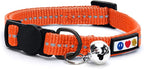 Pawtitas Recycled Orange Reflective Cat Collar – Eco-Friendly Breakaway Safety by Pawtitas