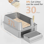 Stainless Steel Cat Litter Box - Image 6