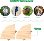 2 Pack Bird Perch Platform, Parrot Stand Sector Playground Wood Perch Stand Toy - Image 4