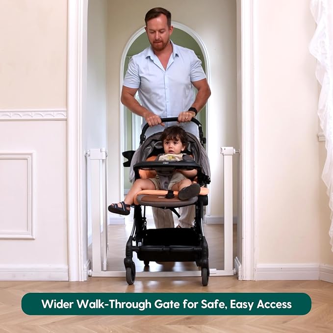 BABELIO Baby Gate for Doorways and Stairs, 41-46" Pet Gate - Image 2