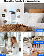 Air Purifiers for Home Large Room up to 1076 Sq Ft, H13 True HEPA Filter Air - Image 6