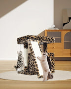 Small Leopard Print Cat Tree for Indoor Cats | Short Tower - Image 5