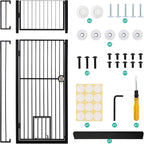 71" Extra Tall Pet Gate with Cat Door, No Drill Pressure Mounted Auto-Close - Image 7