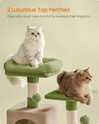 Feandrea Cat Tree, 59.5-Inch Tall Cat Tower, Plush Multi-Level Condo - Image 3