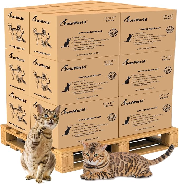PetsWorld Universal Fit Multi-Cat Pad Refills by PETSWORLDsupplyforpets