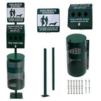 Dog Waste Station, 12 Gallons Pet Waste Bin, Outdoor Dog Waste Disposal System by Unknown