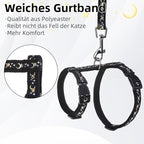 PUPTECK Adjustable Cat Harness and Leash Set Escape Proof Kitten Strap Collar - Image 5