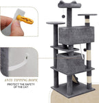 Athena Collection Cat Tree, 54 Inch Cat Tree Tower - Image 7