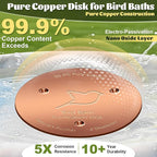 NNG 2 Pack Bird Bath Copper Disk, 1mm Thick Reinforced 99.9% Pure Copper Bird - Image 3