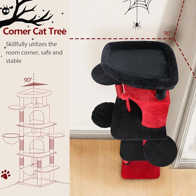 Globlazer Gothic Corner Cat Tree Tower - Image 2
