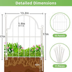 10 Pack Decorative Garden Fence, 17in x10ft Garden Fencing Animal Barrier - Image 3