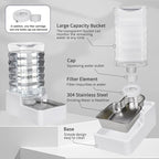 Automatic Pet Water Dispenser: 9L Gravity-Fed Stainless Steel Bowl - Image 2
