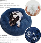 Calming Donut Dogs Beds for Small Dogs Washable, 23inch Plush Round Pet Bed for - Image 4