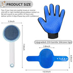 GJEASE Cat Grooming Glove Brush, Self-Cleaning Slicker Pet Brush - Image 4