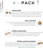 Alfred & Beebee Eco-Friendly Natural Coffee Wood Dog Chew Toy 4 Pack - Image 9