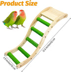Hamiledyi Nature Wooden Bird Ladder Pet Parrots Climb Bridge Exercise Stands - Image 5