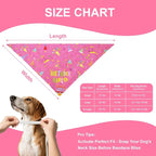 Dog Birthday Bandana Girl for Medium Large Dogs, Reversible 2 Patterns in 1 - Image 4