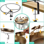 Metal Deck Mounted Bird Bath - Image 4