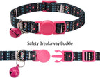 Cat Collar Breakaway with Bells, 3 Pack Girl Boy Pet Cat Collar with Bohemia - Image 2