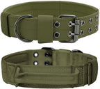 Tactical Dog Collar with Handle, Military Adjustable Heavy Duty Metal Buckle by Periflowin