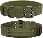 Tactical Dog Collar with Handle, Military Adjustable Heavy Duty Metal Buckle by Periflowin