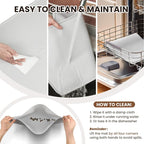 VIVAGLORY Dog Food Mat Flexmat Dog Bowl Mat, Placemat Food Tray - Image 5