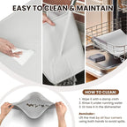 VIVAGLORY Dog Food Mat Flexmat Dog Bowl Mat, Placemat Food Tray - Image 5