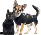 Christmas Dog Sweaters Xmas Pet Outfit Clothes Cute Black Snowman Costume Puppy - Image 2