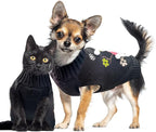 Christmas Dog Sweaters Xmas Pet Outfit Clothes Cute Black Snowman Costume Puppy - Image 2
