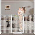 65.7"-72.2" Extra Wide Baby Gate, 40.5" Tall Dog Gate Indoor, Walk Through Pet by FlowerFrail