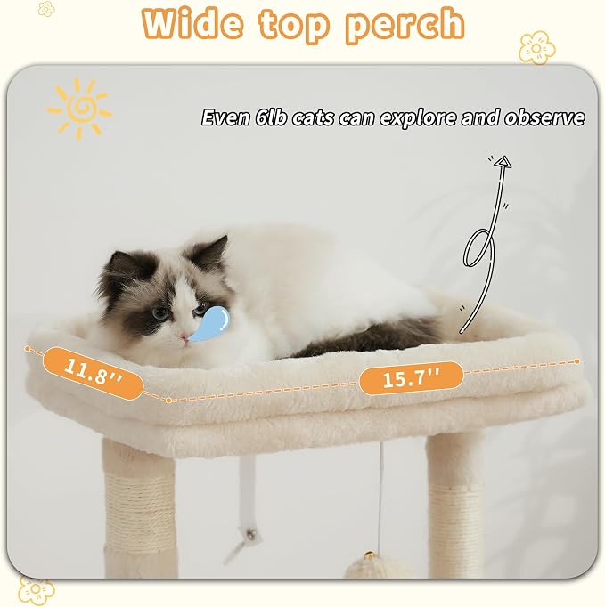 Heybly Cat Tree, Kitten Tower - Image 3