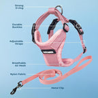 Voyager Escape-Proof Step-in Lock Cat Harness & 5ft Neoprene-Handle Leash Set - Image 3