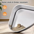 XL Stainless Steel Corner Cat Litter Box - Image 3