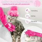 Pecute Pet Grooming Gloves Large, Heat Resistant Dog Washing Gloves - Image 2