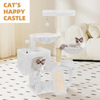 ROYPET Cat Tree with Cat Condo and Two Hammocks, Cat Tower with Scratching - Image 4