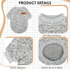 3 Pack Dog Sweaters for Small Dogs Girl Boy Winter Fleece Clothes Warm Soft Dog - Image 3