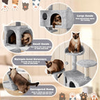 54 Inches Cat Tree Tower for Indoor Cats, Cat Tree Tower Condo - Image 6