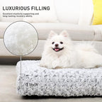 KSIIA Washable Dog Bed Deluxe Plush Dog Crate Beds Comfy Kennel Pad Anti-Slip - Image 3